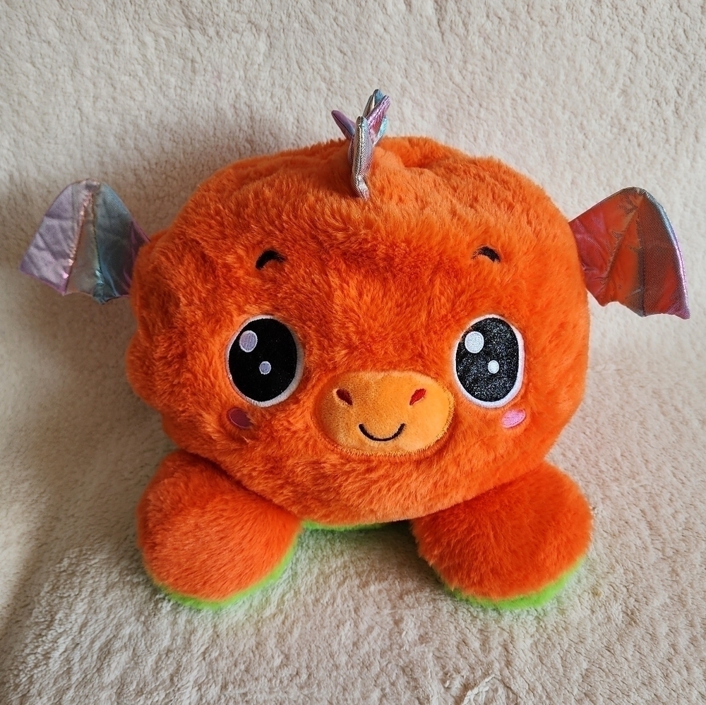 New orange/green Hug Me Reversible Kids Dragon Pillow Halloween Christmas Easter